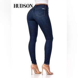 Hudson Jeans Nico Mid-Rise Super Skinny – Dark Denim – Size 25